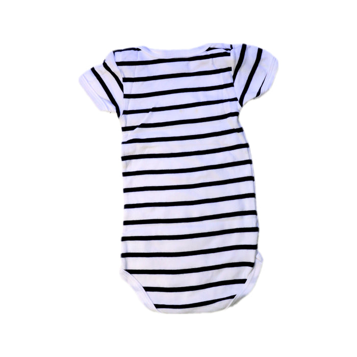 A White Short Sleeve Bodysuits from Petit Bateau in size 6-12M for boy. (Back View)