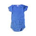A Blue Short Sleeve Bodysuits from Petit Bateau in size 6-12M for boy. (Front View)