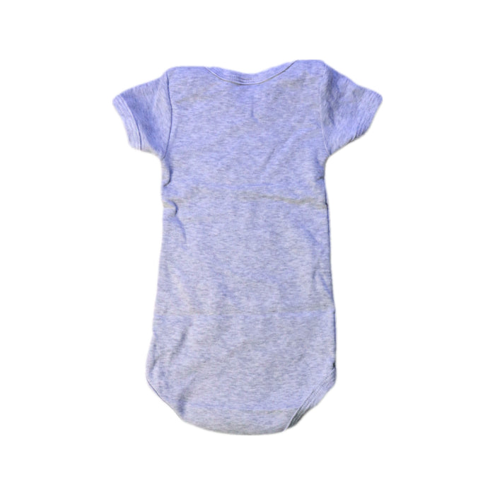 A Grey Short Sleeve Bodysuits from Petit Bateau in size 6-12M for boy. (Back View)