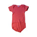 A Red Short Sleeve Bodysuits from Petit Bateau in size 12-18M for neutral. (Front View)