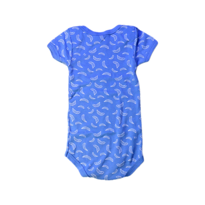 A Blue Short Sleeve Bodysuits from Petit Bateau in size 6-12M for neutral. (Back View)