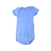 A Blue Short Sleeve Bodysuits from Petit Bateau in size 6-12M for neutral. (Front View)