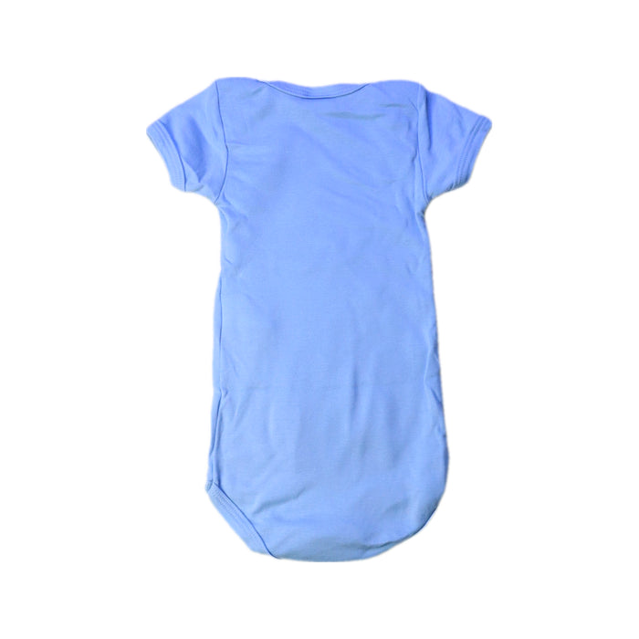 A Blue Short Sleeve Bodysuits from Petit Bateau in size 6-12M for neutral. (Back View)