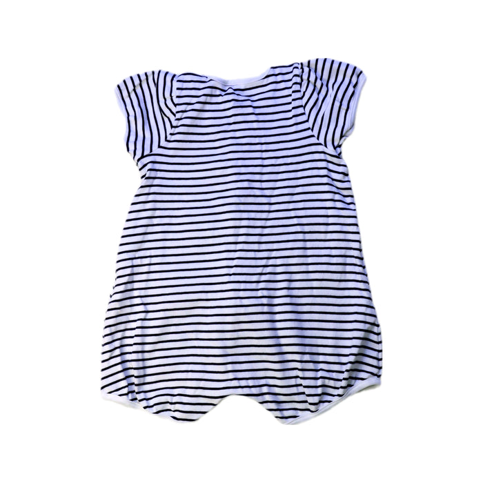 A White Short Sleeve Rompers from Petit Bateau in size 6-12M for girl. (Back View)