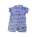 A White Short Sleeve Rompers from Petit Bateau in size 3-6M for boy. (Back View)