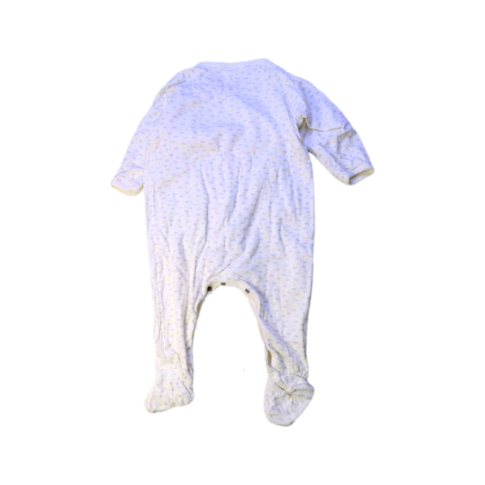 A White Onesies from Petit Bateau in size 6-12M for girl. (Back View)