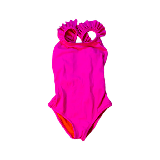 A Pink Swimsuits from Lison in size 4T for girl. (Front View)