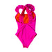 A Pink Swimsuits from Lison in size 4T for girl. (Back View)