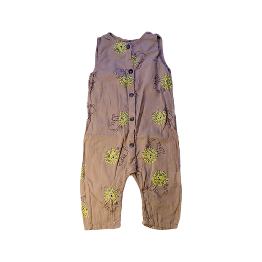 A Beige Long Overalls from Bobo Choses in size 6-12M for girl. (Front View)