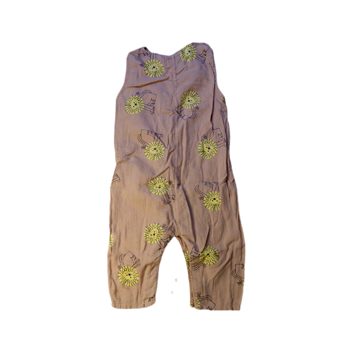 A Beige Long Overalls from Bobo Choses in size 6-12M for girl. (Back View)