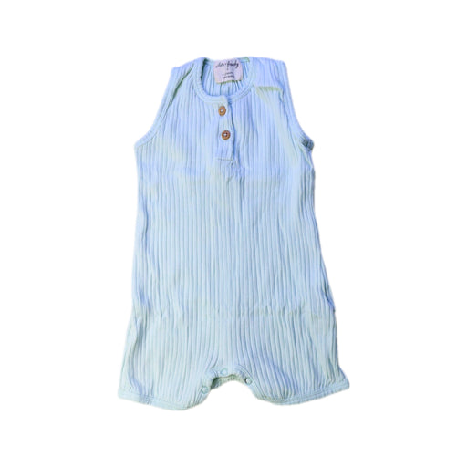 A Blue Sleeveless Rompers from Wilson & Frenchy in size 6-12M for girl. (Front View)