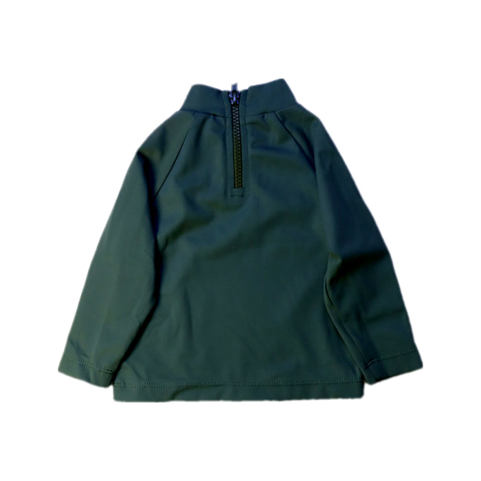 A Green Rash Guards from Ina Swim in size 3-6M for neutral. (Back View)