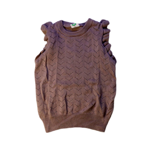 A Purple Sweater Vests from Nature Baby in size 2T for girl. (Front View)