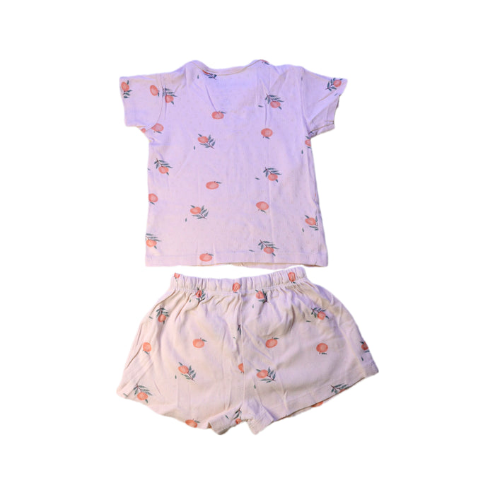 A Peach Shorts Sets from Wilson & Frenchy in size 3T for girl. (Back View)