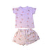A Peach Shorts Sets from Wilson & Frenchy in size 3T for girl. (Back View)