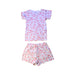 A Pink Shorts Sets from Wilson & Frenchy in size 2T for girl. (Front View)