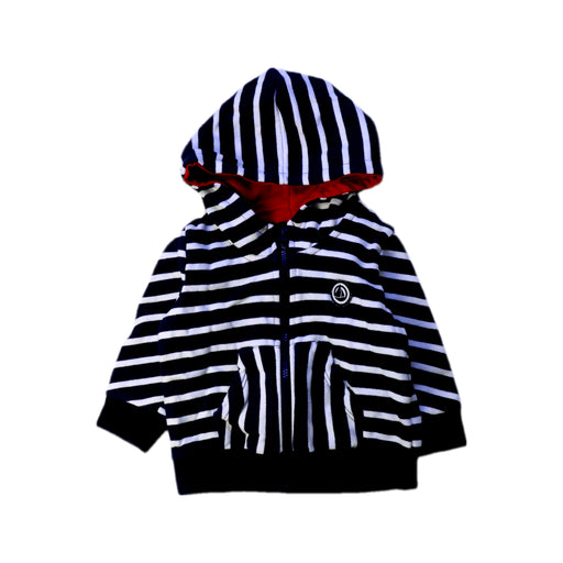 A Navy Hooded Sweatshirts from Petit Bateau in size 3-6M for boy. (Front View)