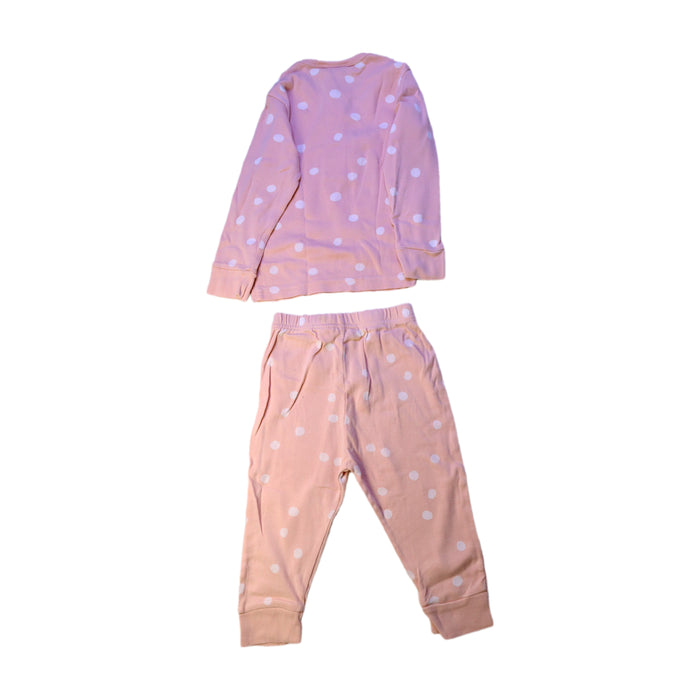 A Pink Pyjama Sets from Nature Baby in size 2T for girl. (Back View)