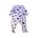 A White Onesies from Petit Bateau in size 6-12M for neutral. (Back View)