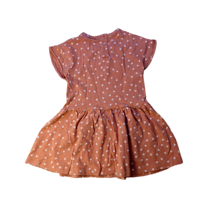 A Brown Short Sleeve Dresses from Nature Baby in size 2T for girl. (Back View)