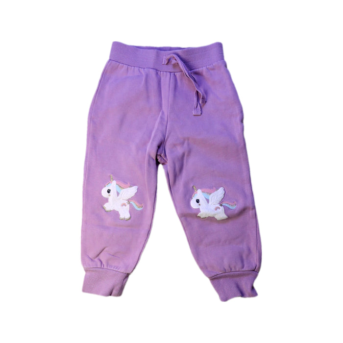 A Purple Sweatpants from Hux in size 3T for girl. (Front View)