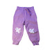 A Purple Sweatpants from Hux in size 3T for girl. (Front View)