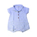 A Blue Short Sleeve Rompers from 1 + in the family in size 6-12M for boy. (Front View)