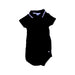 A Black Short Sleeve Bodysuits from Petit Bateau in size 6-12M for boy. (Front View)
