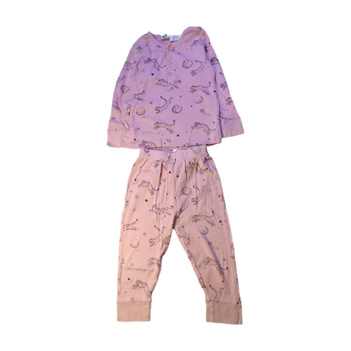 A Pink Pyjama Sets from Nature Baby in size 2T for girl. (Front View)