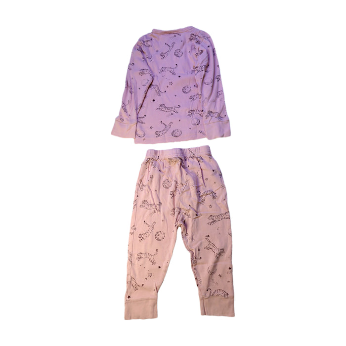 A Pink Pyjama Sets from Nature Baby in size 2T for girl. (Back View)