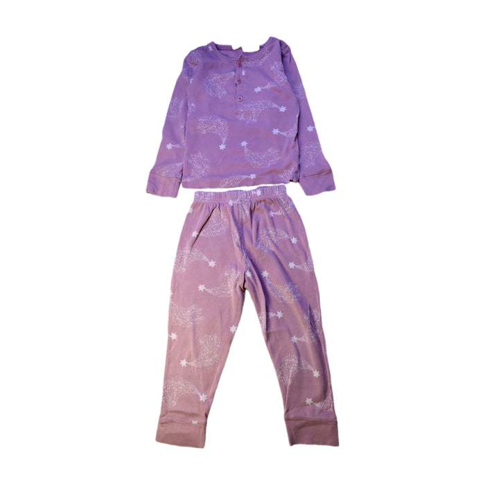 A Purple Pyjama Sets from Nature Baby in size 3T for girl. (Front View)