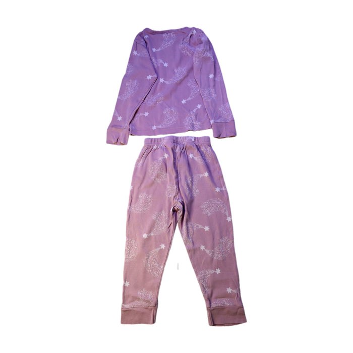 A Purple Pyjama Sets from Nature Baby in size 3T for girl. (Back View)