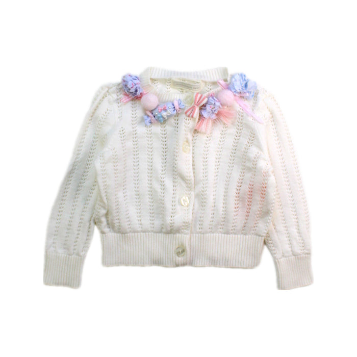 A White Cardigans from Nicholas & Bears in size 6-12M for girl. (Front View)