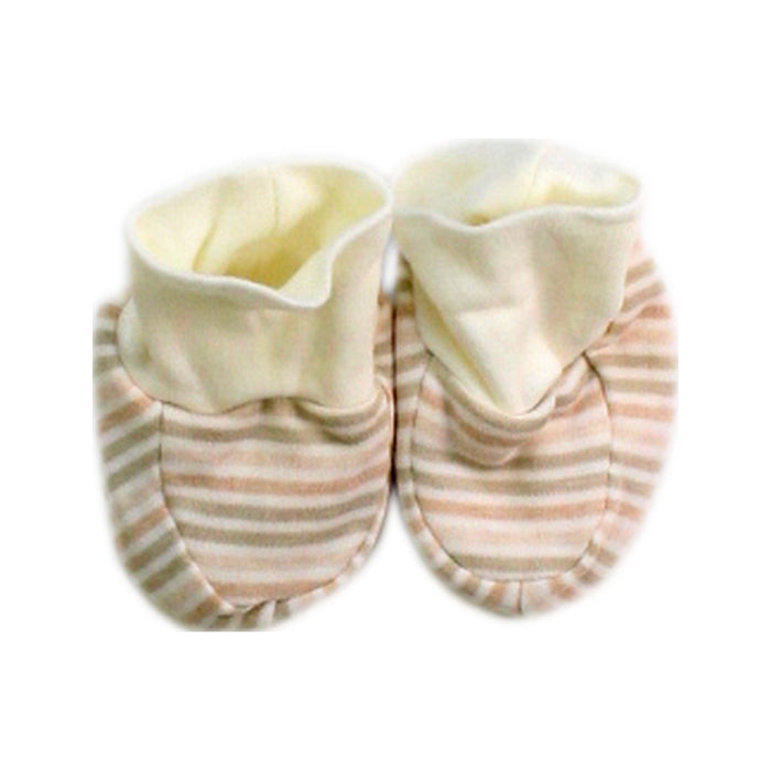 A Beige Booties from Organic Natural Charm in size Newborn for neutral. (Back View)
