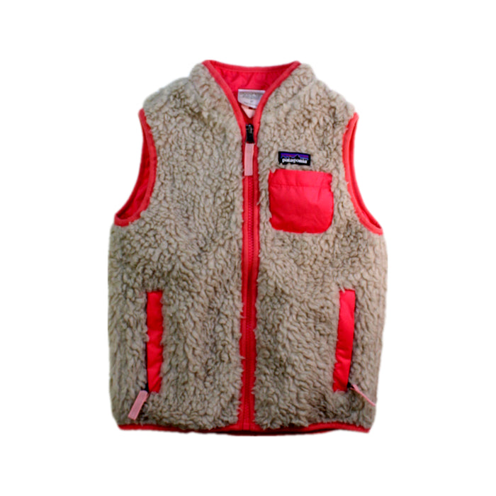 A Beige Outerwear Vests from Patagonia in size 4T for girl. (Front View)