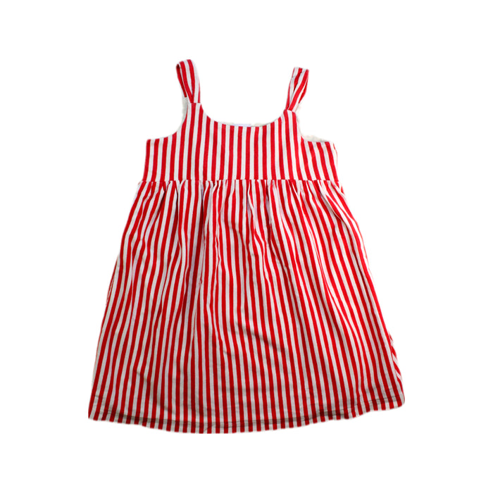A Red Sleeveless Dresses from Hanna Andersson in size 4T for girl. (Front View)