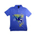 A Blue Short Sleeve Polos from Polo Ralph Lauren in size 8Y for boy. (Front View)