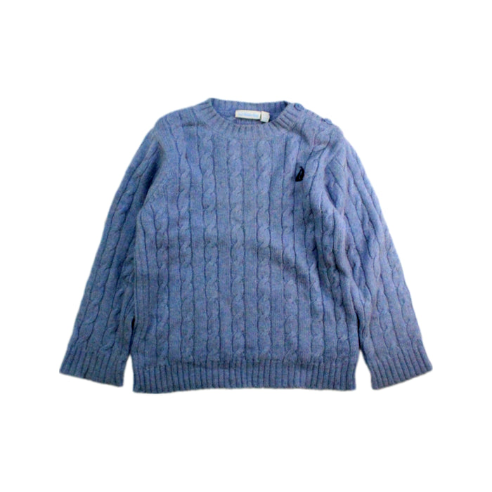 A Blue Knit Sweaters from Jojo Maman Bébé in size 2T for boy. (Front View)
