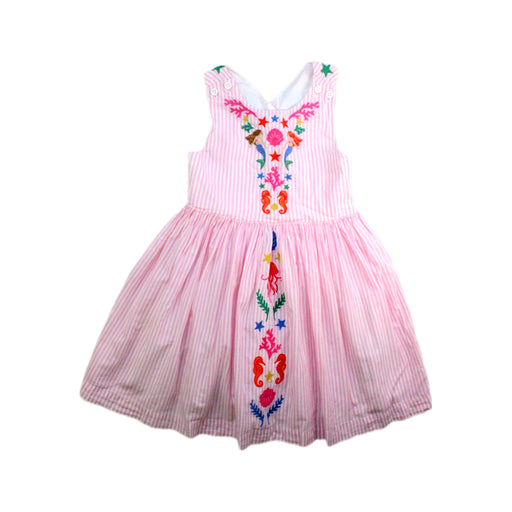 A Pink Sleeveless Dresses from Boden in size 4T for girl. (Front View)