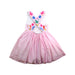 A Pink Sleeveless Dresses from Boden in size 4T for girl. (Back View)