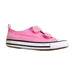 A Pink Slip Ons from Converse in size 3T for girl. (Front View)