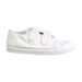A White Sneakers from Jacadi in size 5T for girl. (Front View)