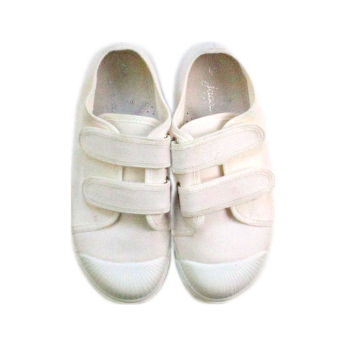A White Sneakers from Jacadi in size 5T for girl. (Back View)