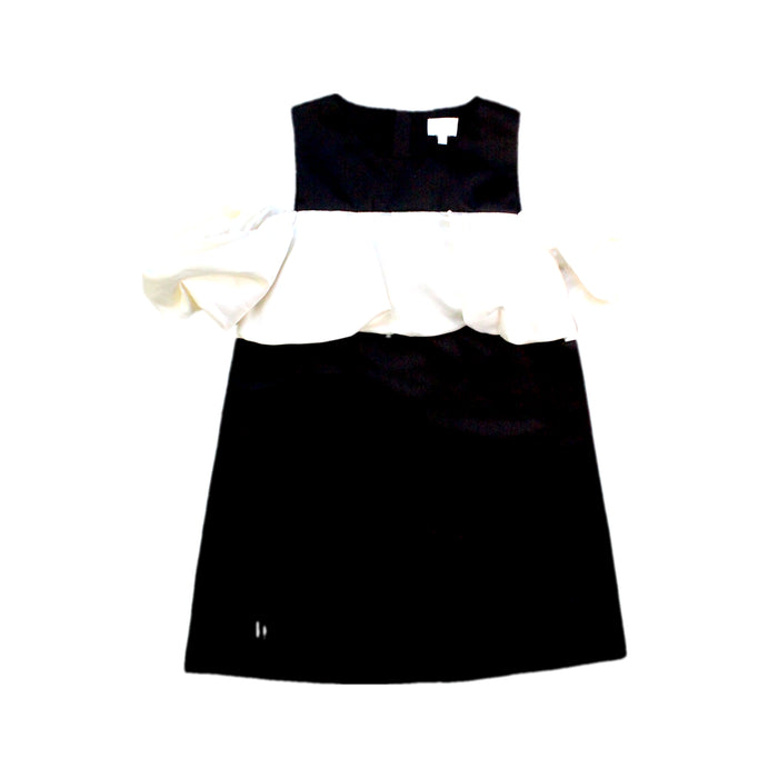 A Black Sleeveless Dresses from Seed in size 8Y for girl. (Front View)