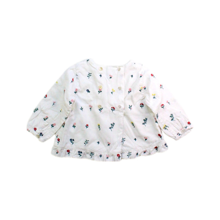 A White Long Sleeve Tops from Natalys in size 3-6M for girl. (Back View)