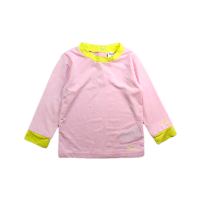 A Pink Long Sleeve Tops from Ki ET LA in size 6-12M for girl. (Front View)