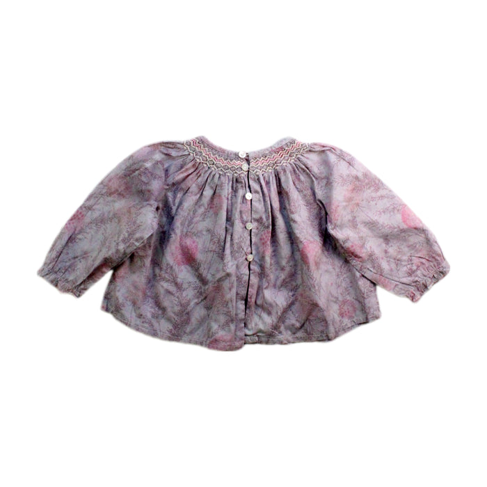 A Pink Long Sleeve Tops from Bonpoint in size 3-6M for girl. (Back View)