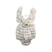 A White Sleeveless Rompers from Velveteen in size 6-12M for girl. (Back View)