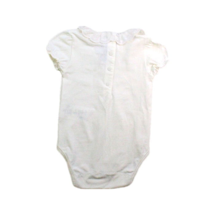 A White Short Sleeve Bodysuits from Tartine et Chocolat in size 3-6M for girl. (Back View)