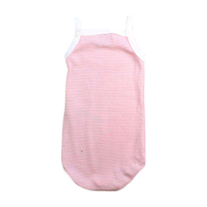 A Pink Sleeveless Bodysuits from Petit Bateau in size 6-12M for girl. (Back View)